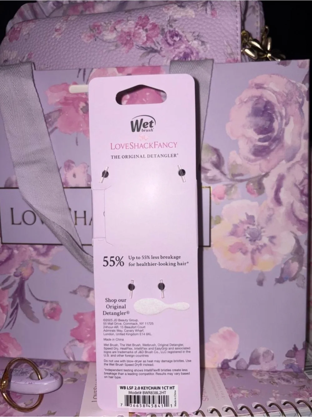 LoveShackFancy X Wet brush happy thoughts hibiscus mini brush